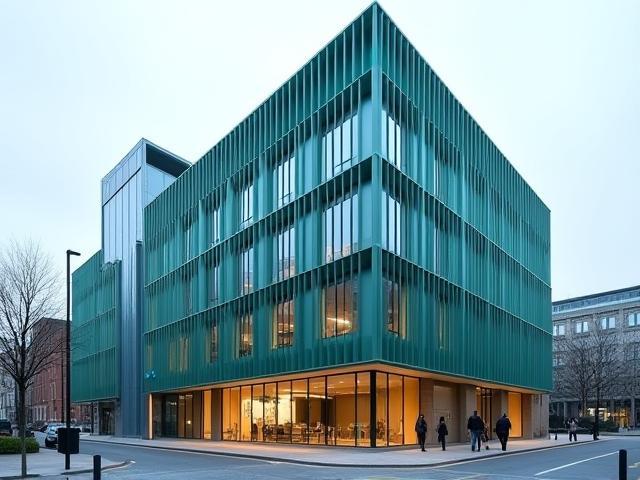 Edificio de oficinas modernas en Londres con actividades empresariales